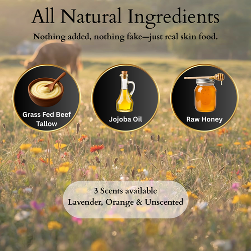 100%  Grass Fed Tallow & Pure Honey Balm  - Lavender