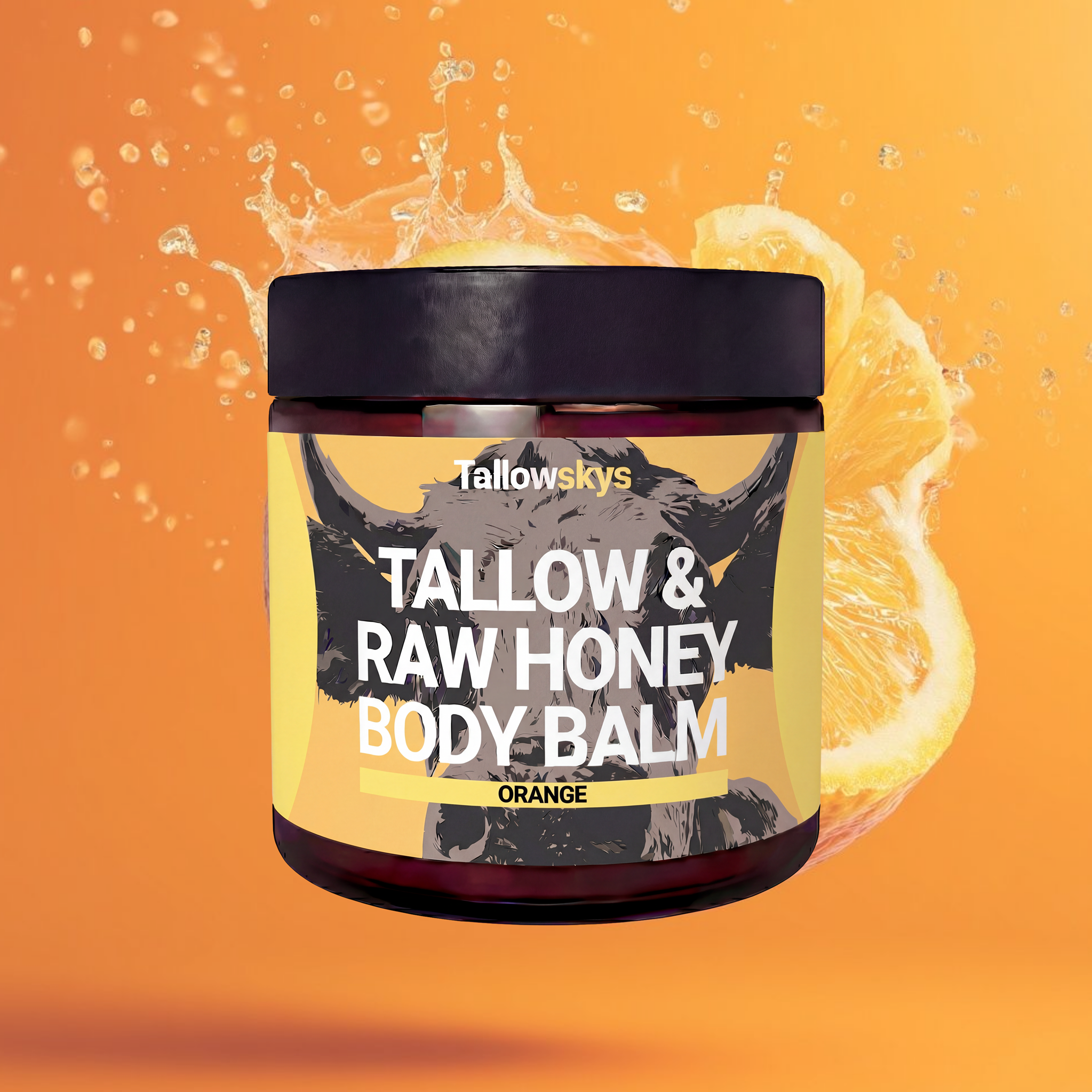 100%  Grass Fed Tallow & Pure Honey Balm  - Orange